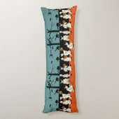  Halloween Spooks op Parade Long Pillow Lichaamskussen (Achterkant (Verticaal))