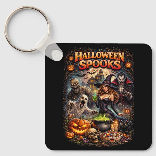 Halloween Spooks Sleutelhanger (Voorkant)