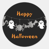 Halloween-spookslinger Ronde Sticker (Voorkant)