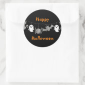 Halloween-spookslinger Ronde Sticker (Tas)