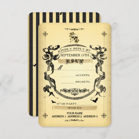 Halloween ~ Spooktacular1 — Reply Card/RSVP RSVP Kaartje (Voorkant / Achterkant)