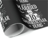 Halloween Spooktacular 10th Wedding Jubileum Cadeaupapier (Rol Hoek)