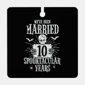 Halloween Spooktacular 10th Wedding Jubileum Metalen Ornament (Voorkant)
