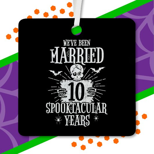 Halloween Spooktacular 10th Wedding Jubileum Metalen Ornament