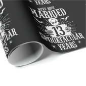 Halloween Spooktacular 13de bruiloft Jubileum Cadeaupapier (Rol Hoek)