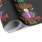 Halloween Spooktacular 1st Wedding Jubileum Cadeaupapier (Rol Hoek)