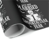 Halloween Spooktacular 1st Wedding Jubileum Cadeaupapier (Rol Hoek)