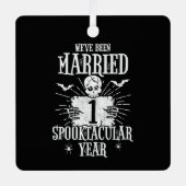 Halloween Spooktacular 1st Wedding Jubileum Metalen Ornament (Voorkant)