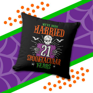 Halloween Spooktacular 21e huwelijksjubileum Kussen