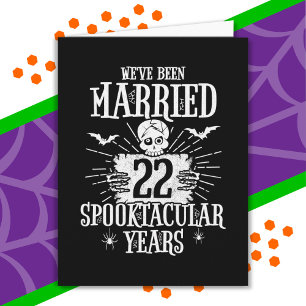 Halloween Spooktacular 22e huwelijksverjaardag Kaart