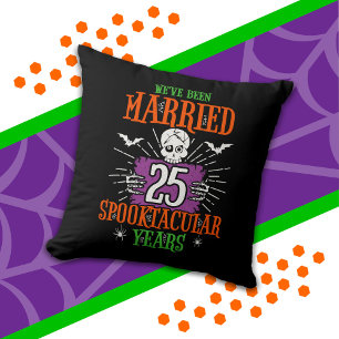 Halloween Spooktacular 25-jarig huwelijksjubileum Kussen