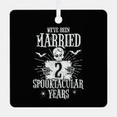 Halloween Spooktacular 2e bruiloft Jubileum Metalen Ornament (Voorkant)