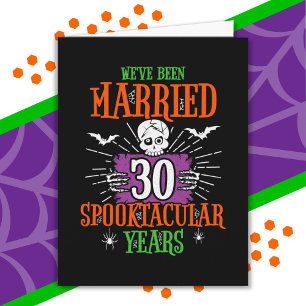 Halloween Spooktacular 30th Wedding Jubileum Kaart