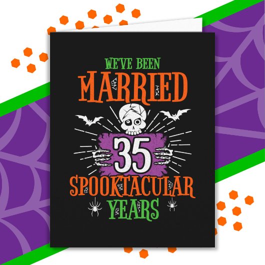 Halloween Spooktacular 35th Wedding Jubileum Kaart