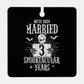 Halloween Spooktacular 3de bruiloft Jubileum Metalen Ornament (Achterkant)