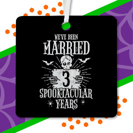 Halloween Spooktacular 3de bruiloft Jubileum Metalen Ornament