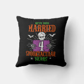 Halloween Spooktacular 4e huwelijksverjaardag Kussen (Achterkant)