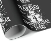 Halloween Spooktacular 4th Wedding Jubileum Cadeaupapier (Rol Hoek)