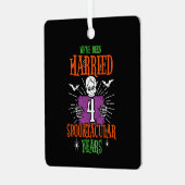 Halloween Spooktacular 4th Wedding Jubileum Metalen Ornament (Voorkant links)