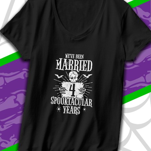 Halloween Spooktacular 4th Wedding Jubileum T-shirt