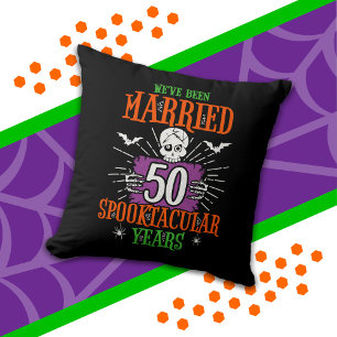Halloween Spooktacular 50-jarig Huwelijksjubileum Kussen