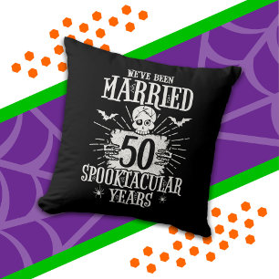 Halloween Spooktacular 50-jarig Huwelijksjubileum Kussen