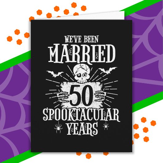 Halloween Spooktacular 50th Wedding Jubileum Kaart