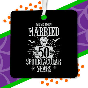 Halloween Spooktacular 50th Wedding Jubileum Metalen Ornament