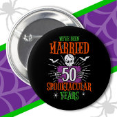Halloween Spooktacular 50th Wedding Jubileum Ronde Button 5,7 Cm