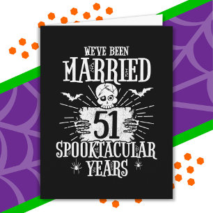 Halloween Spooktacular 51st bruiloft Jubileum Kaart
