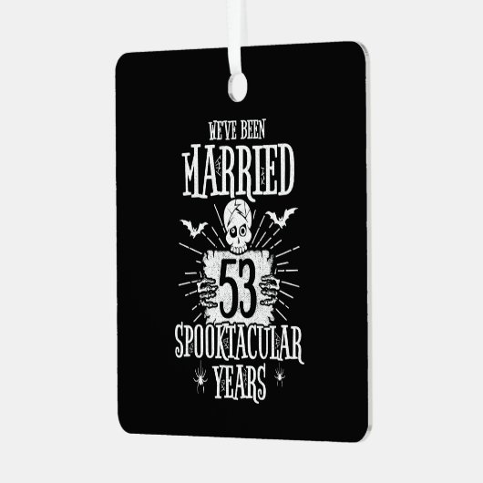 Halloween Spooktacular 53e bruiloft Jubileum Metalen Ornament (Voorkant links)