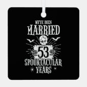 Halloween Spooktacular 53e bruiloft Jubileum Metalen Ornament (Achterkant)