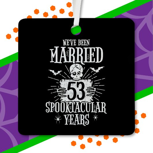 Halloween Spooktacular 53e bruiloft Jubileum Metalen Ornament