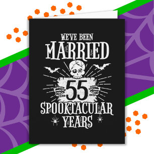 Halloween Spooktacular 55th Wedding Jubileum Kaart