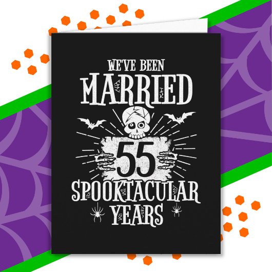Halloween Spooktacular 55th Wedding Jubileum Kaart
