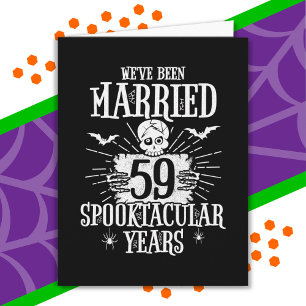 Halloween Spooktacular 59th Wedding Jubileum Kaart