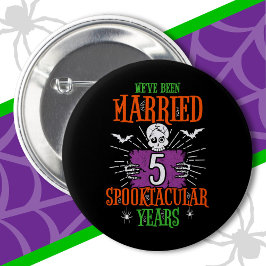 Halloween Spooktacular 5e huwelijksverjaardag Ronde Button 5,7 Cm