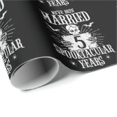 Halloween Spooktacular 5th Wedding Jubileum Cadeaupapier (Rol Hoek)