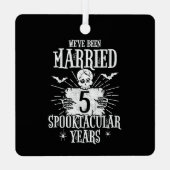 Halloween Spooktacular 5th Wedding Jubileum Metalen Ornament (Achterkant)