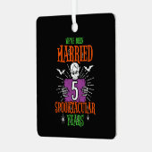 Halloween Spooktacular 5th Wedding Jubileum Metalen Ornament (Voorkant links)