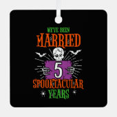 Halloween Spooktacular 5th Wedding Jubileum Metalen Ornament (Voorkant)