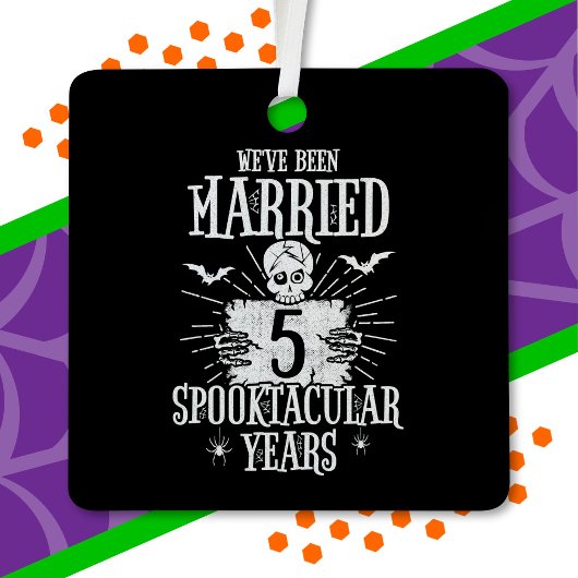 Halloween Spooktacular 5th Wedding Jubileum Metalen Ornament
