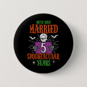 Halloween Spooktacular 5th Wedding Jubileum Ronde Button 5,7 Cm (Voorkant)