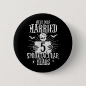 Halloween Spooktacular 5th Wedding Jubileum Ronde Button 5,7 Cm (Voorkant)