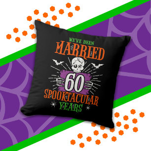 Halloween Spooktacular 60-jarig Huwelijksjubileum Kussen
