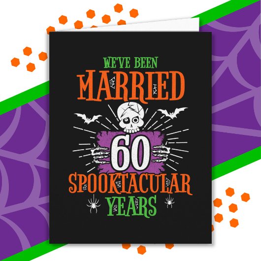 Halloween Spooktacular 60th Wedding Jubileum Kaart