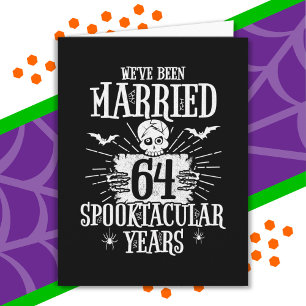 Halloween Spooktacular 64th Wedding Jubileum Kaart