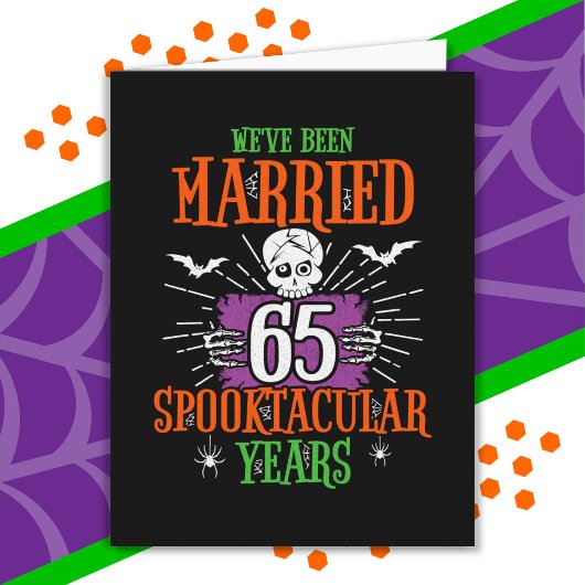 Halloween Spooktacular 65th Wedding Jubileum Kaart