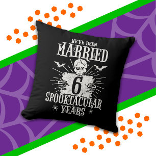 Halloween Spooktacular 6e huwelijksverjaardag Kussen