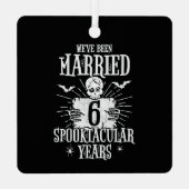 Halloween Spooktacular 6th Wedding Jubileum Metalen Ornament (Achterkant)